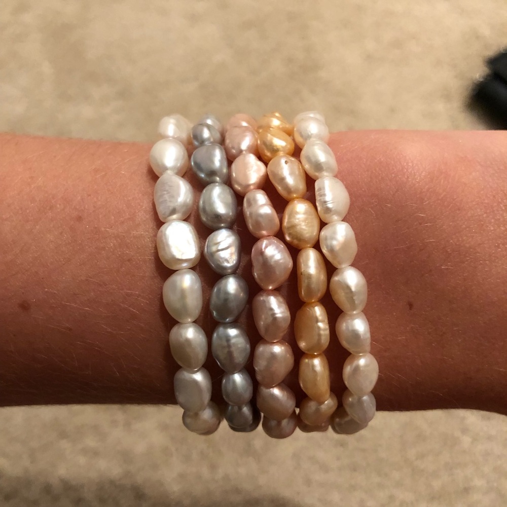 Cultured pearl bracelets.